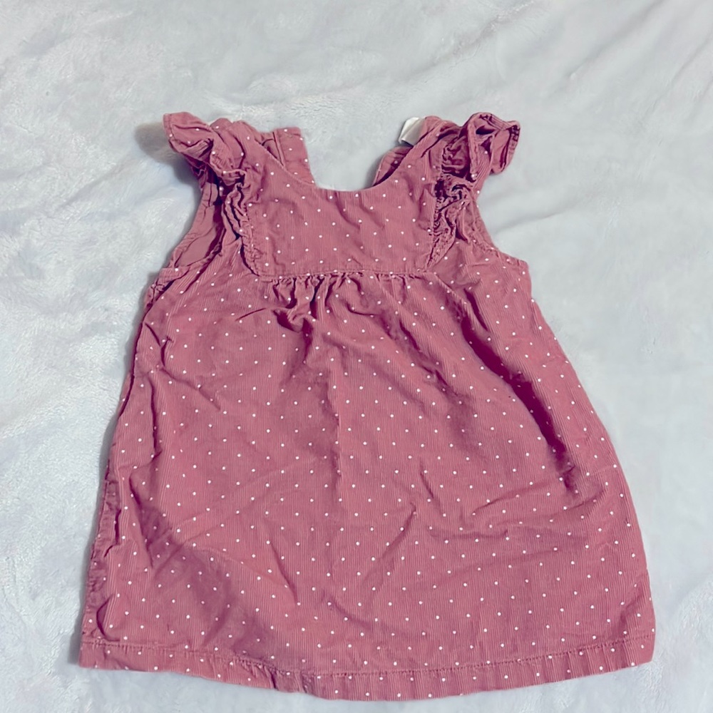 H&M Baby girl dress pink polka dot size 9M